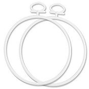 Janlynn White Mini Round Frame #021-0308 2/Package 2.5"